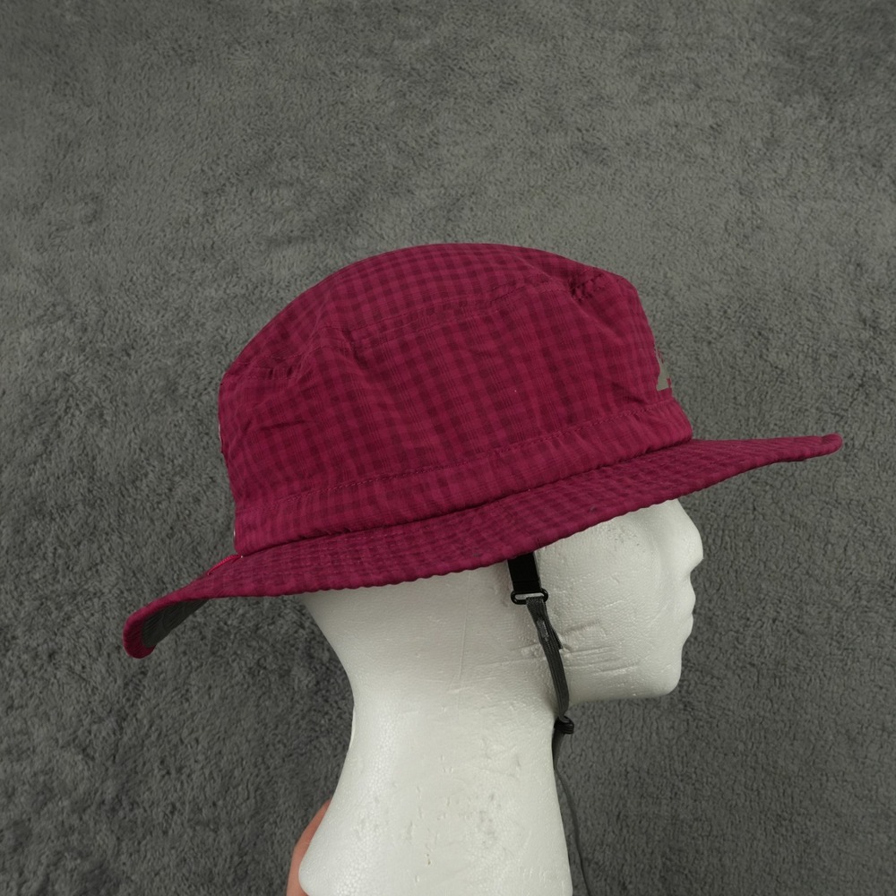 Outdoor Research Sun Hat Kids M Maroon Gingham Plaid Adjustable Hiking Outdoor - Picture 2 of 7